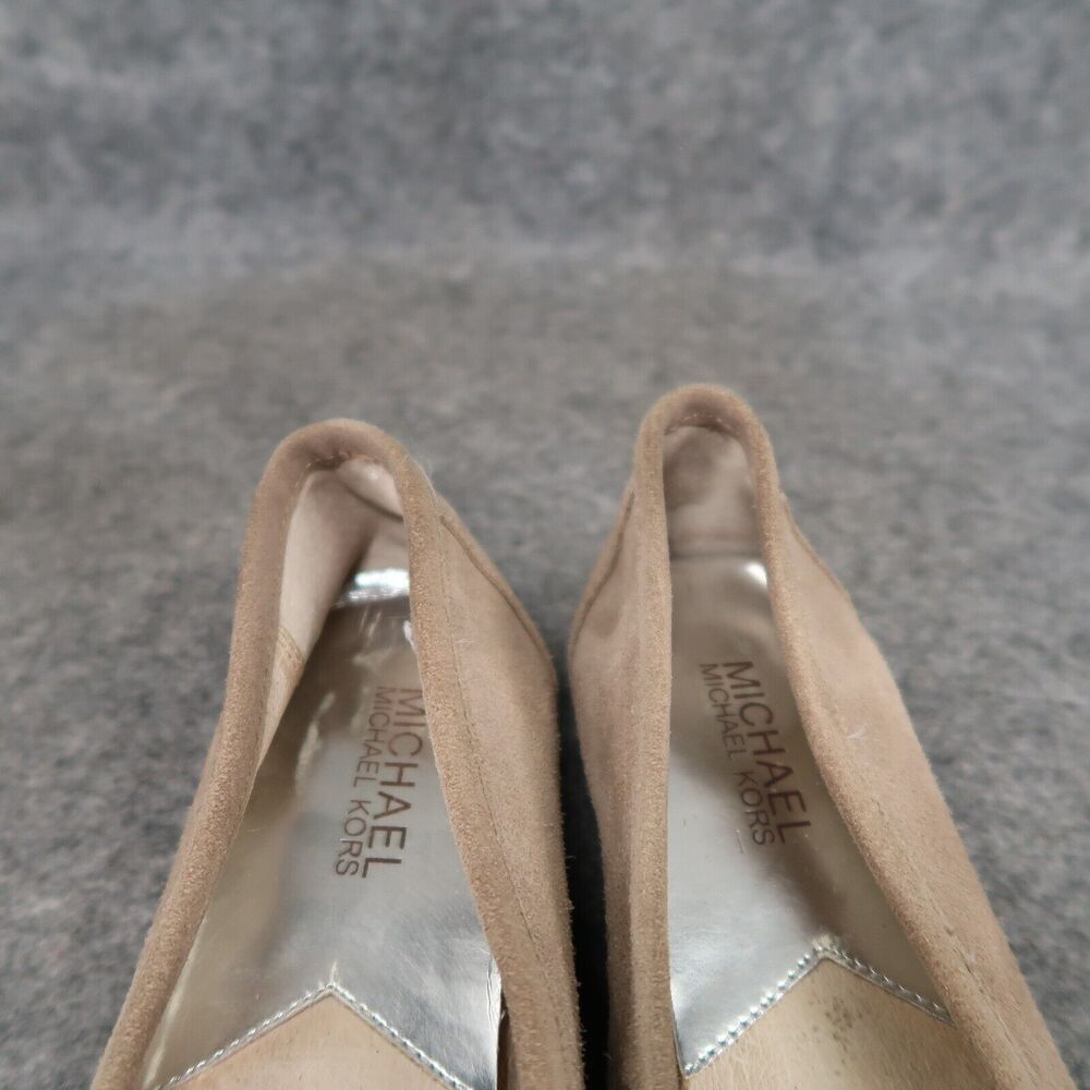 Michael Kors Shoes Womens 6.5 Loafer Leather Moccasin Slip On Fashion Career Tan - Picture 13 of 14